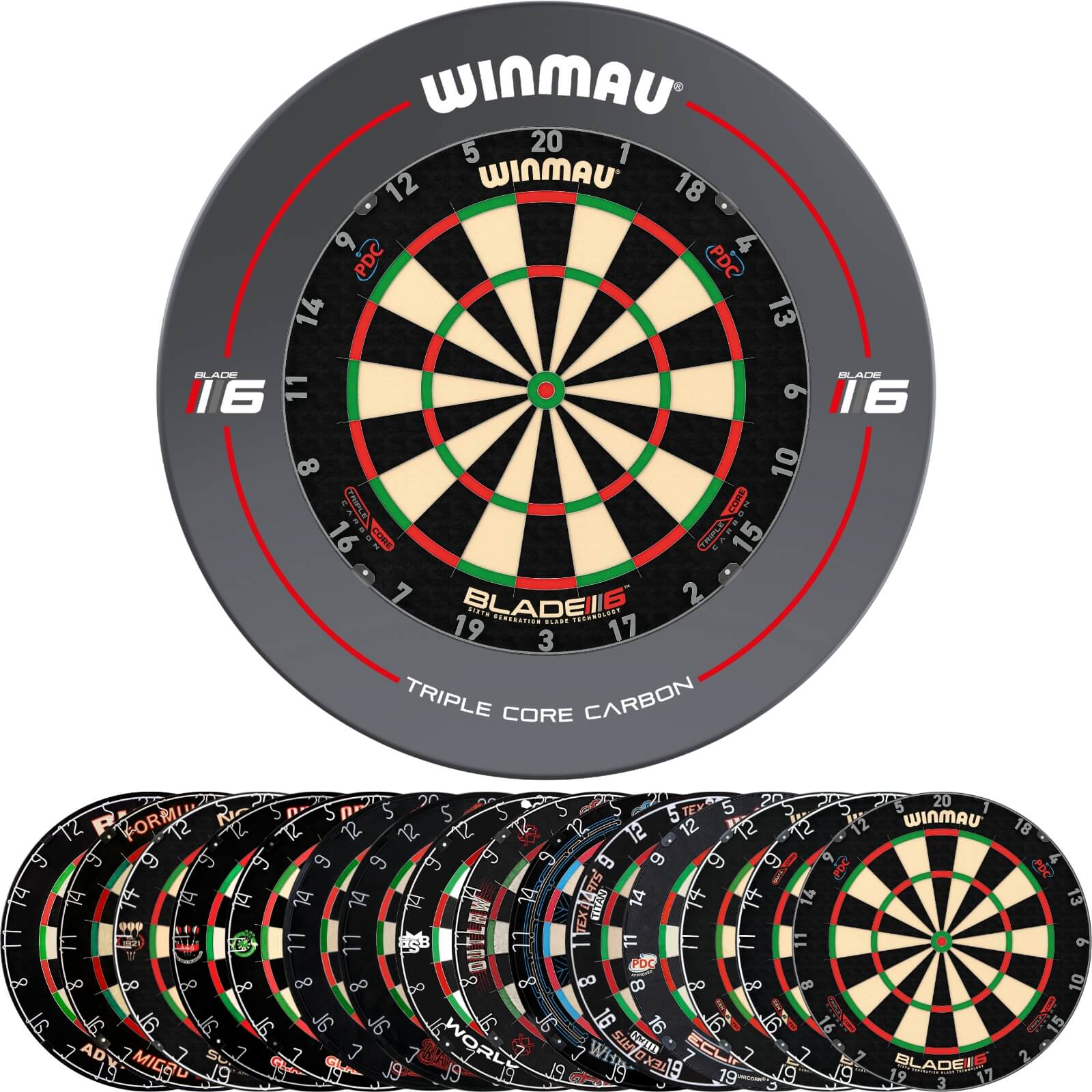 Surrounds & Dartboards - Winmau - Blade 6 Dartboard Surround & Dartboard Bundle - Choose Your Board 