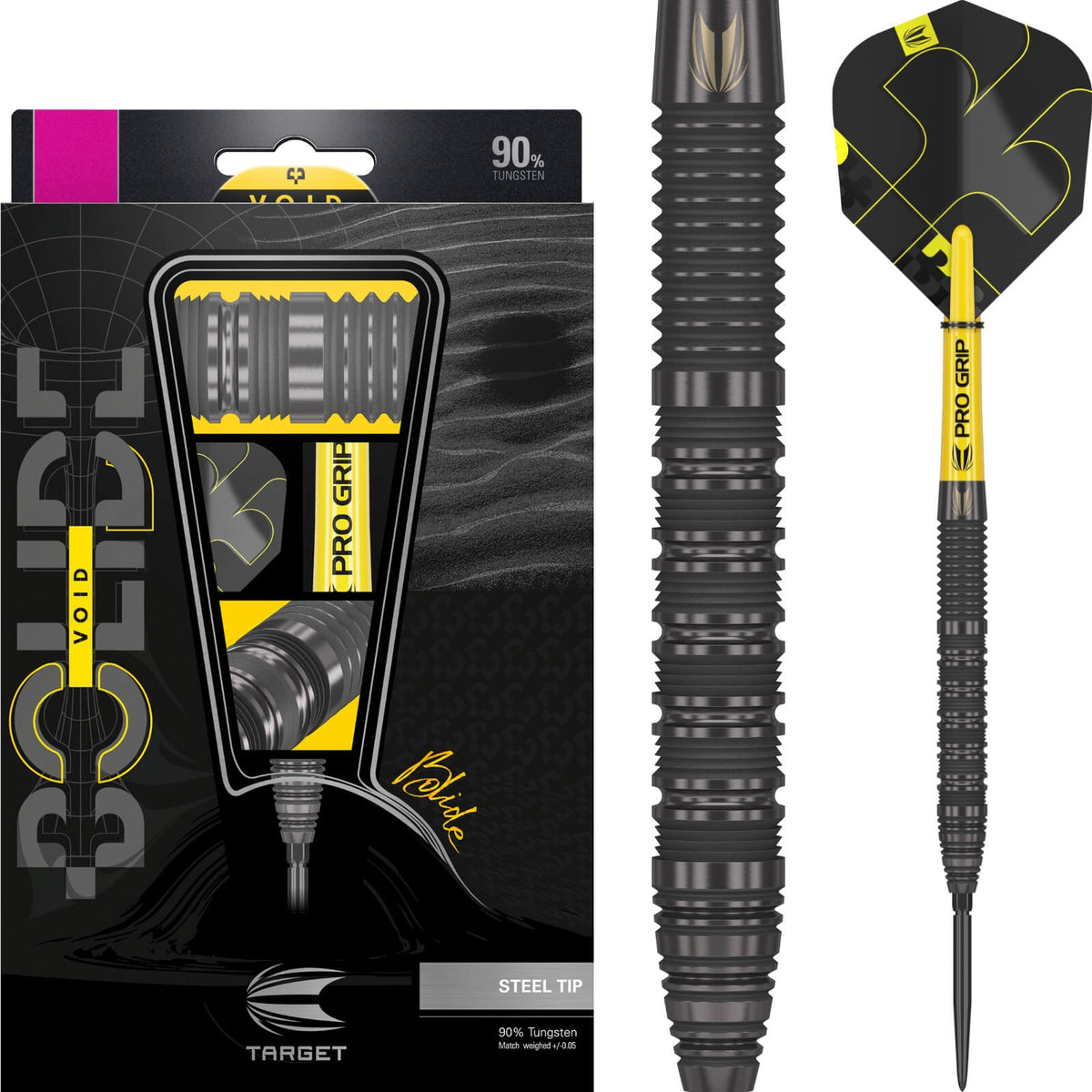 Darts - Target - Bolide Void 01 Darts - Swiss Point - Steel Tip - 90% Tungsten - 22g 23g 24g 25g 