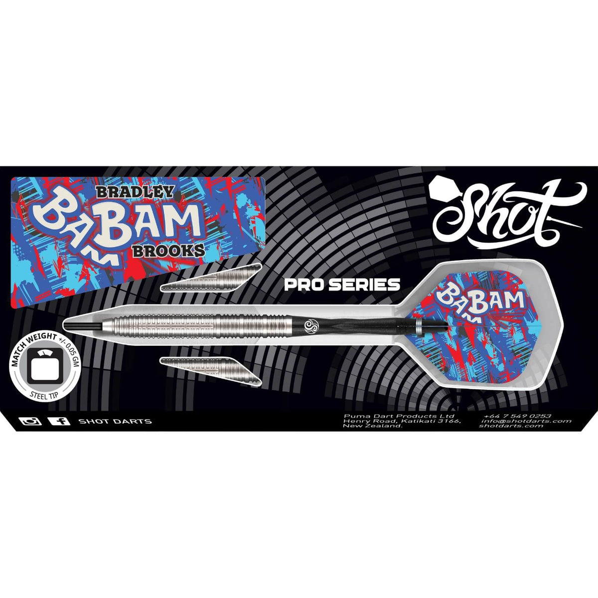 Darts - Shot - Bradley Brooks Gen 2 Darts - Steel Tip - 90% Tungsten - 23g 24g 26g