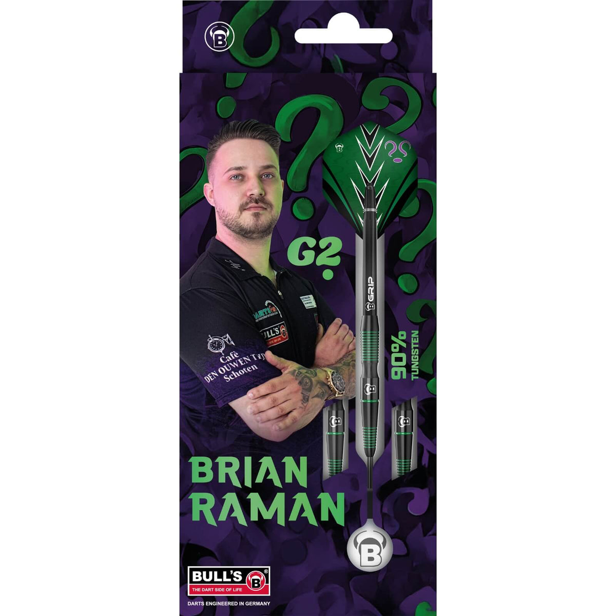 BULL'S - Brian Raman G2 Darts - 90% Tungsten - 22g 24g 26g -