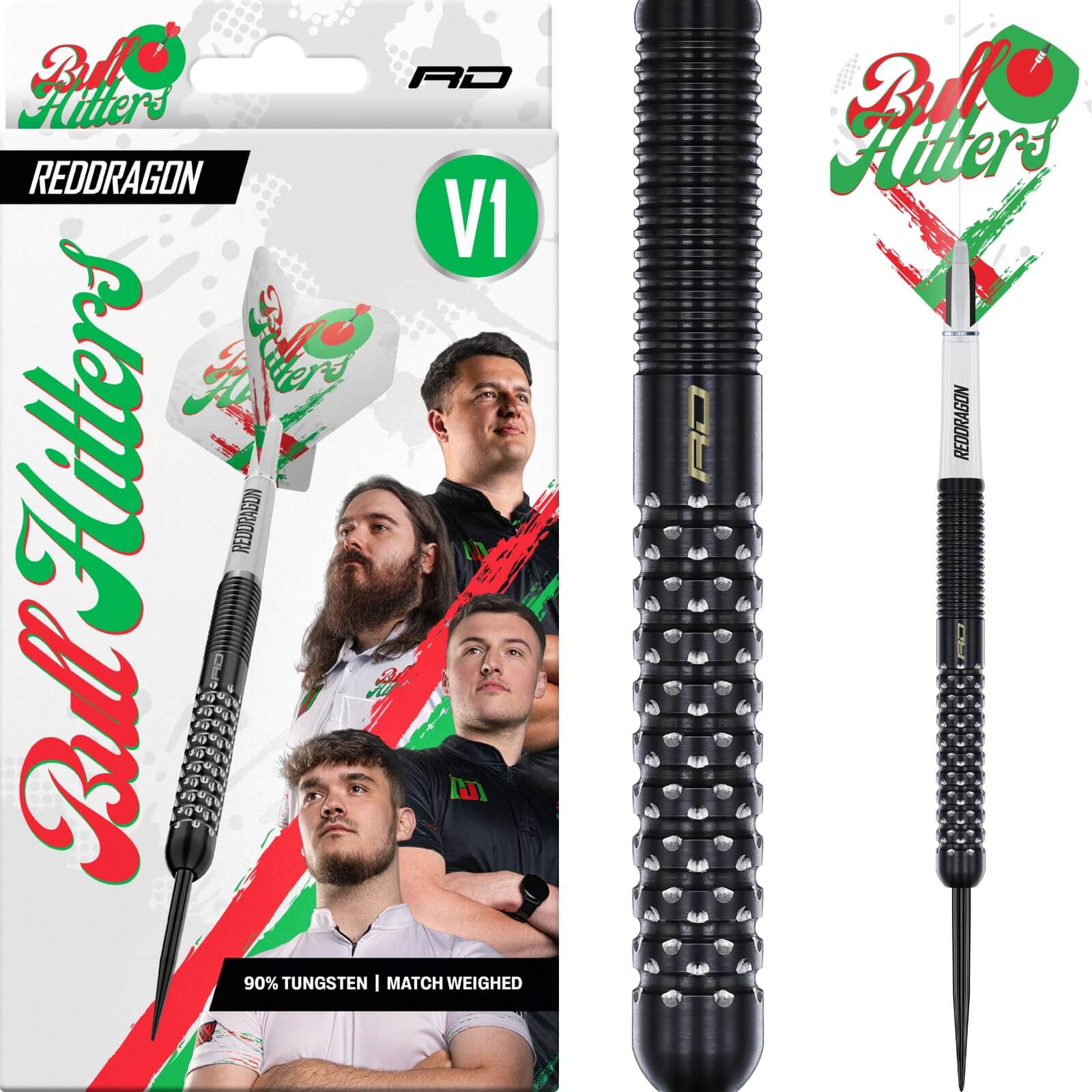 Red Dragon - Bullhitters Darts - Steel Tip - 90% Tungsten - 23g