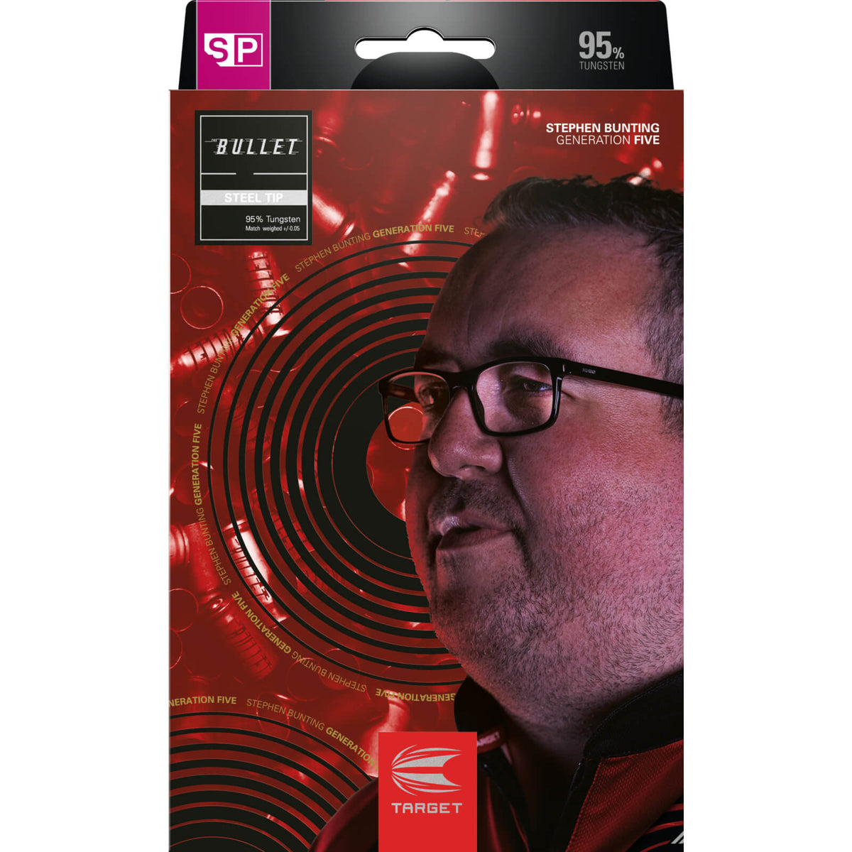 Darts - Target - Stephen Bunting Gen 5 Darts - Swiss Point - Steel Tip - 95% Tungsten - 18g 22g 23g 25g