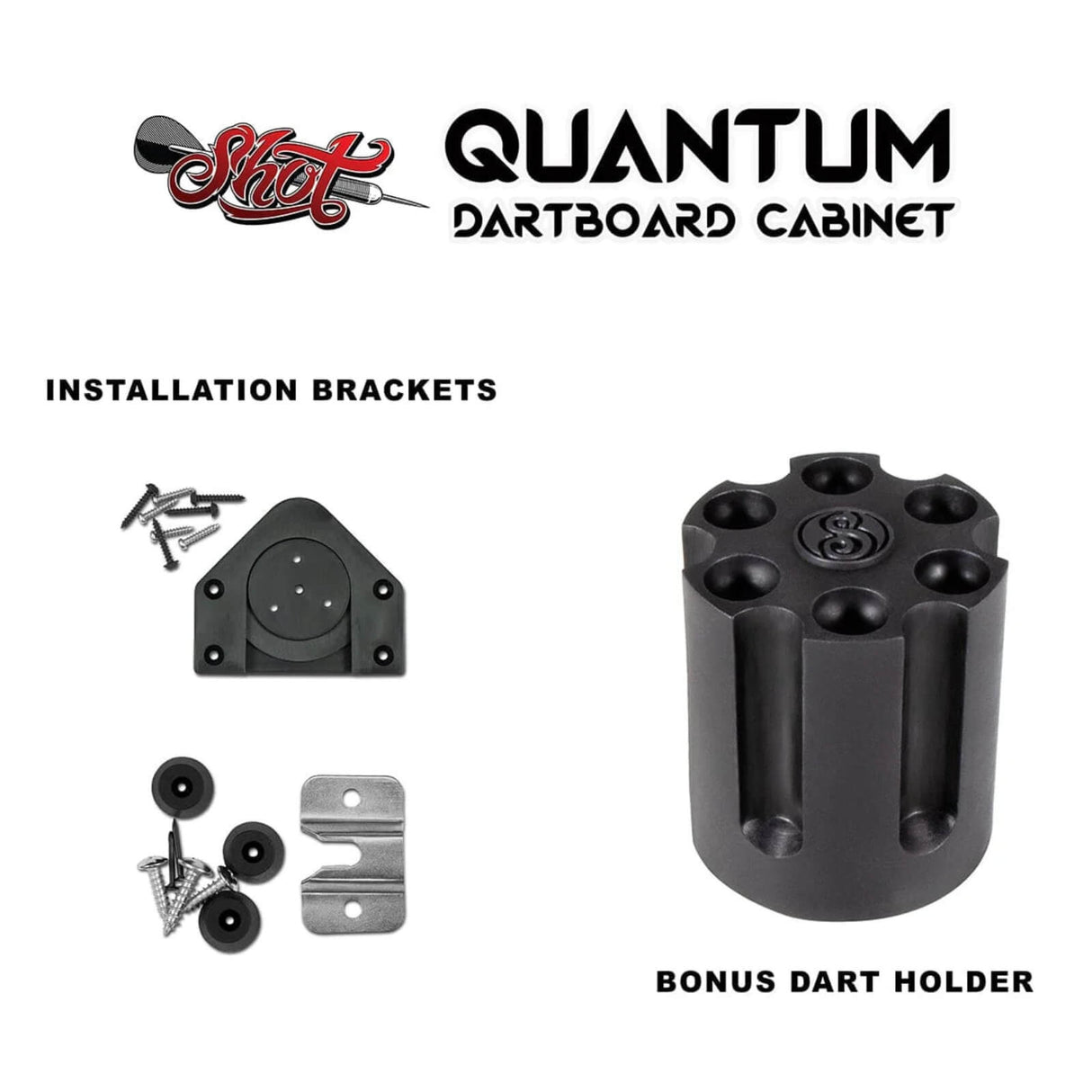 Shot - Quantum Wooden Dartboard Cabinet -