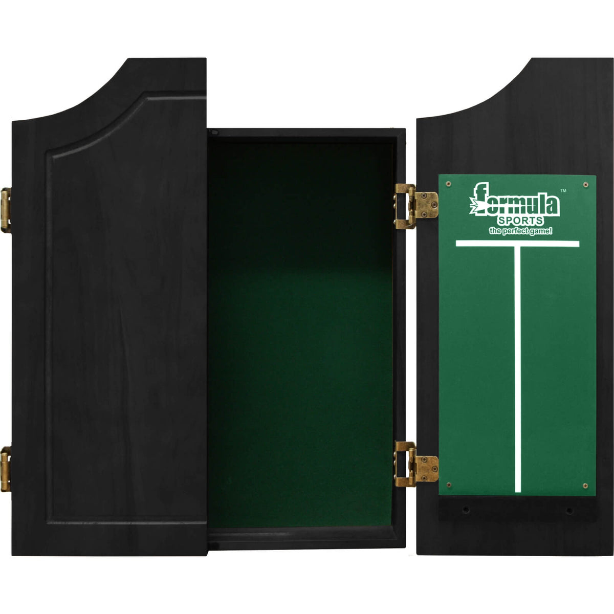 Dartboard Accessories - Formula Sports - Solid Wood Dartboard Cabinet - Black, Walnut 