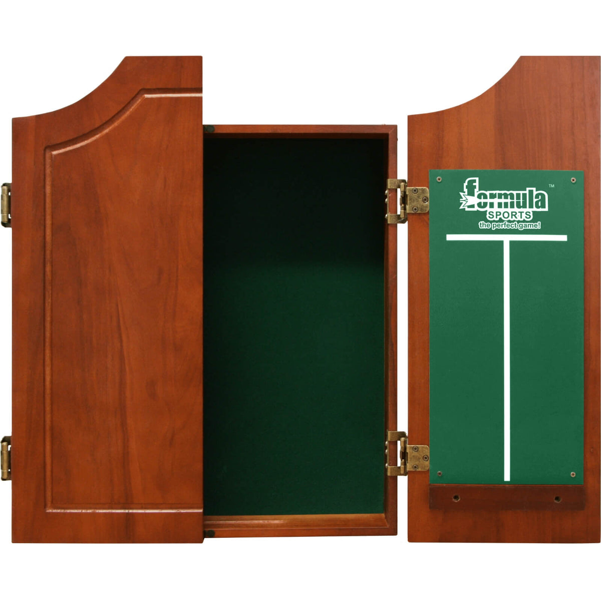 Dartboard Accessories - Formula Sports - Solid Wood Dartboard Cabinet - Black, Walnut 