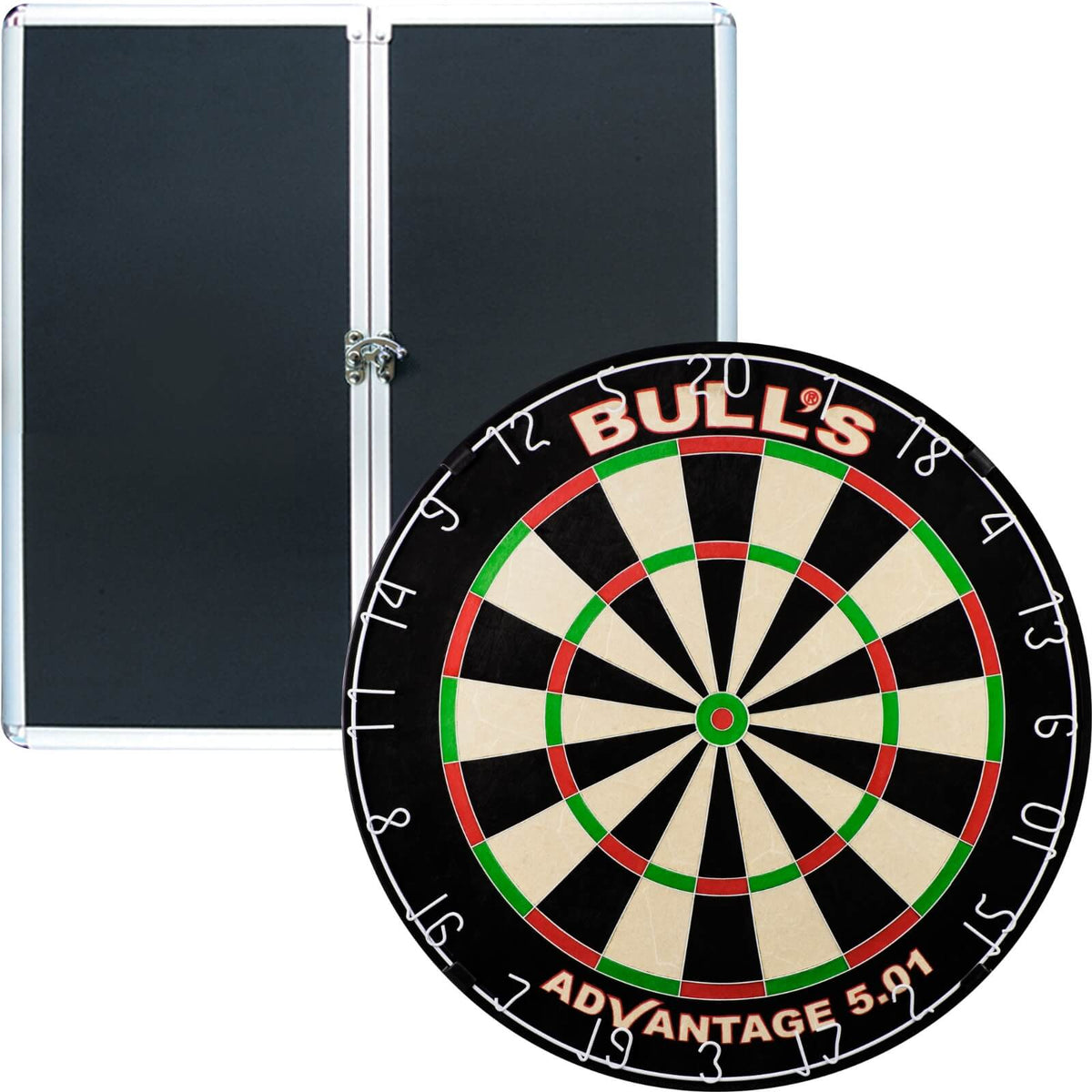 Cabinets &amp; Dartboards - Formula Sports - Aluminium Dartboard Cabinet &amp; Dartboard Bundle - Choose Your Board Bulls NL - Advantage 501