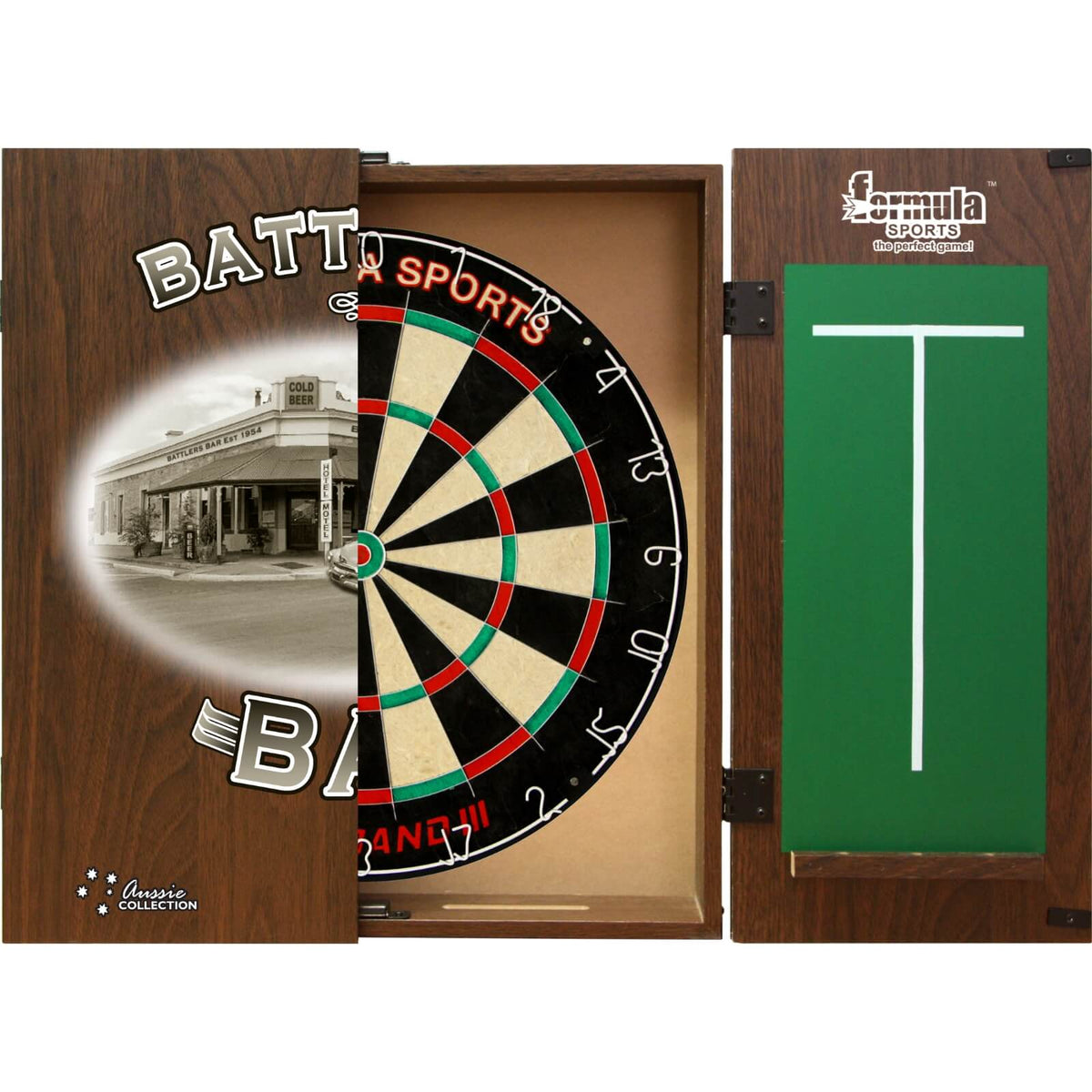 Cabinets &amp; Dartboards - Formula Sports - Battlers Bar Dartboard Cabinet &amp; Dartboard Bundle - Choose Your Board Formula Sports - Micro Band 3