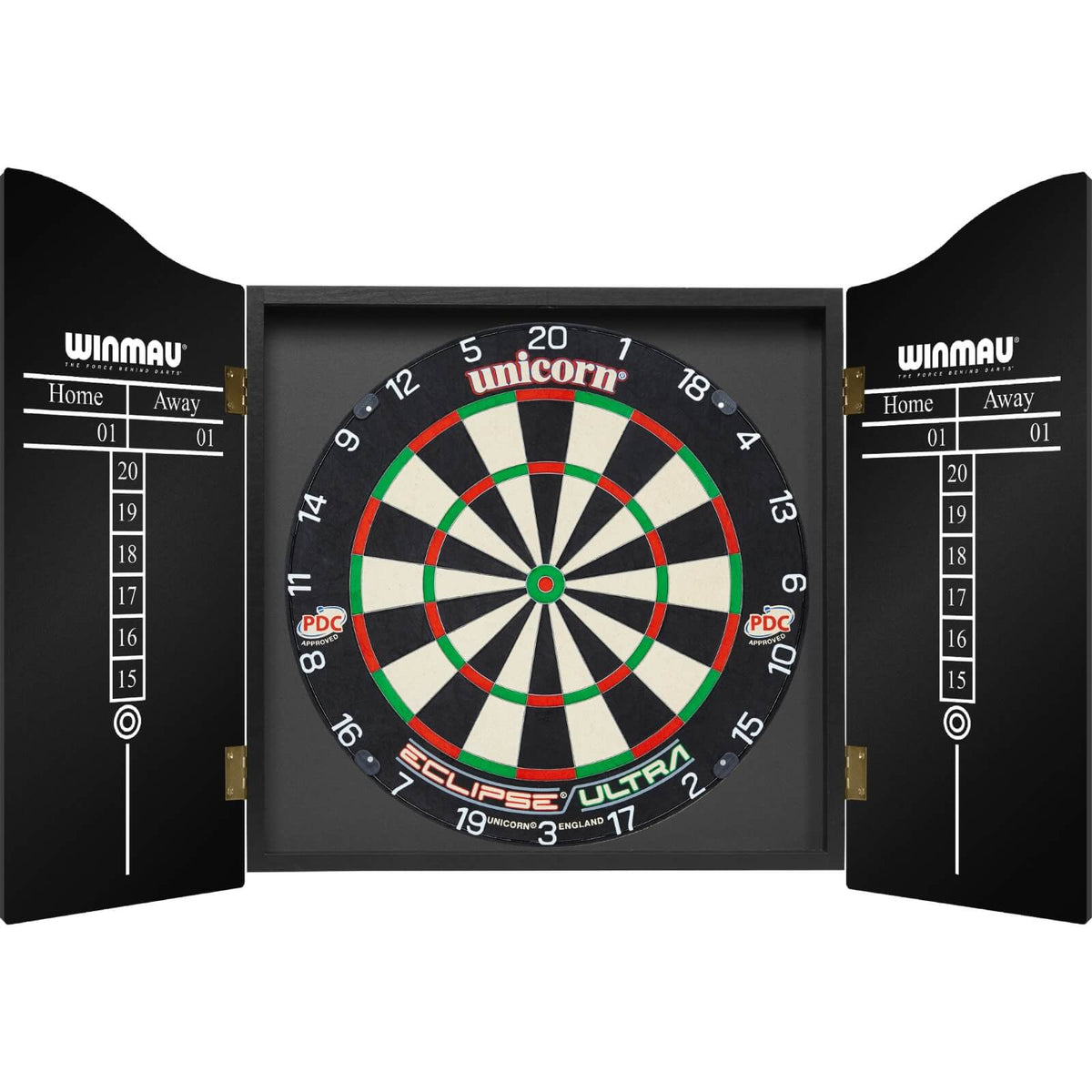 Cabinets &amp; Dartboards - Winmau - Budweiser Dartboard Cabinet &amp; Dartboard Bundle - Choose Your Board Unicorn - Eclipse Ultra