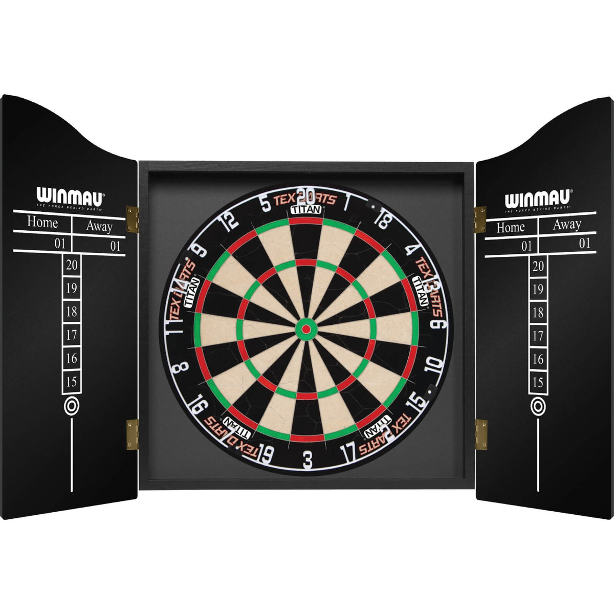 Cabinets &amp; Dartboards - Winmau - Blade 6 Dartboard Cabinet &amp; Dartboard Bundle - Choose Your Board Tex Darts - Titan