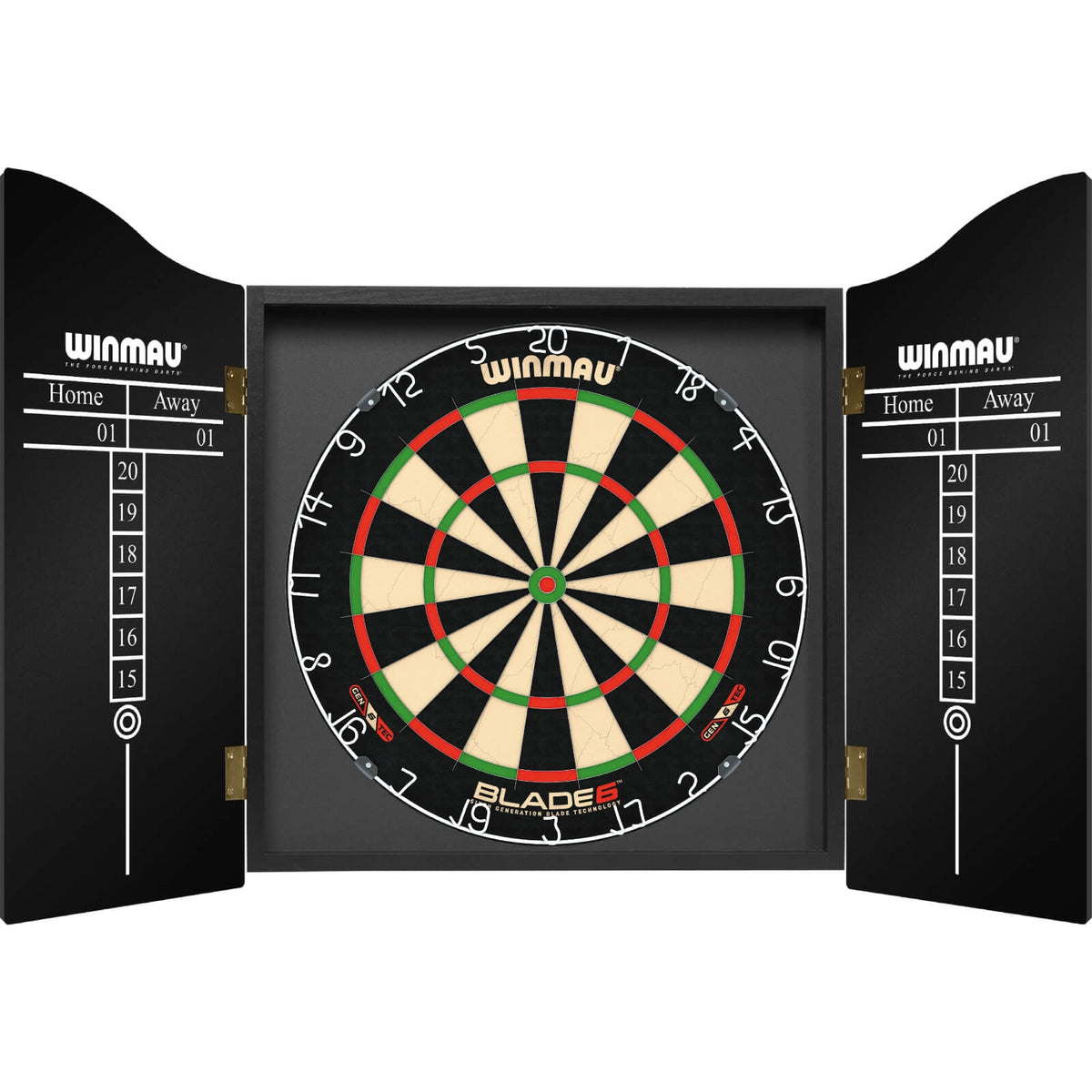 Cabinets &amp; Dartboards - Winmau - Budweiser Dartboard Cabinet &amp; Dartboard Bundle - Choose Your Board Winmau - Blade 6