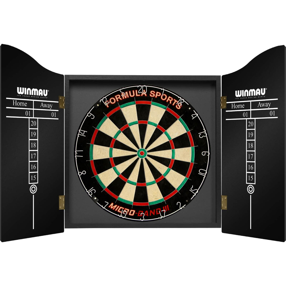 Cabinets &amp; Dartboards - Winmau - Blade 6 Dartboard Cabinet &amp; Dartboard Bundle - Choose Your Board Formula Sports - Micro Band 3