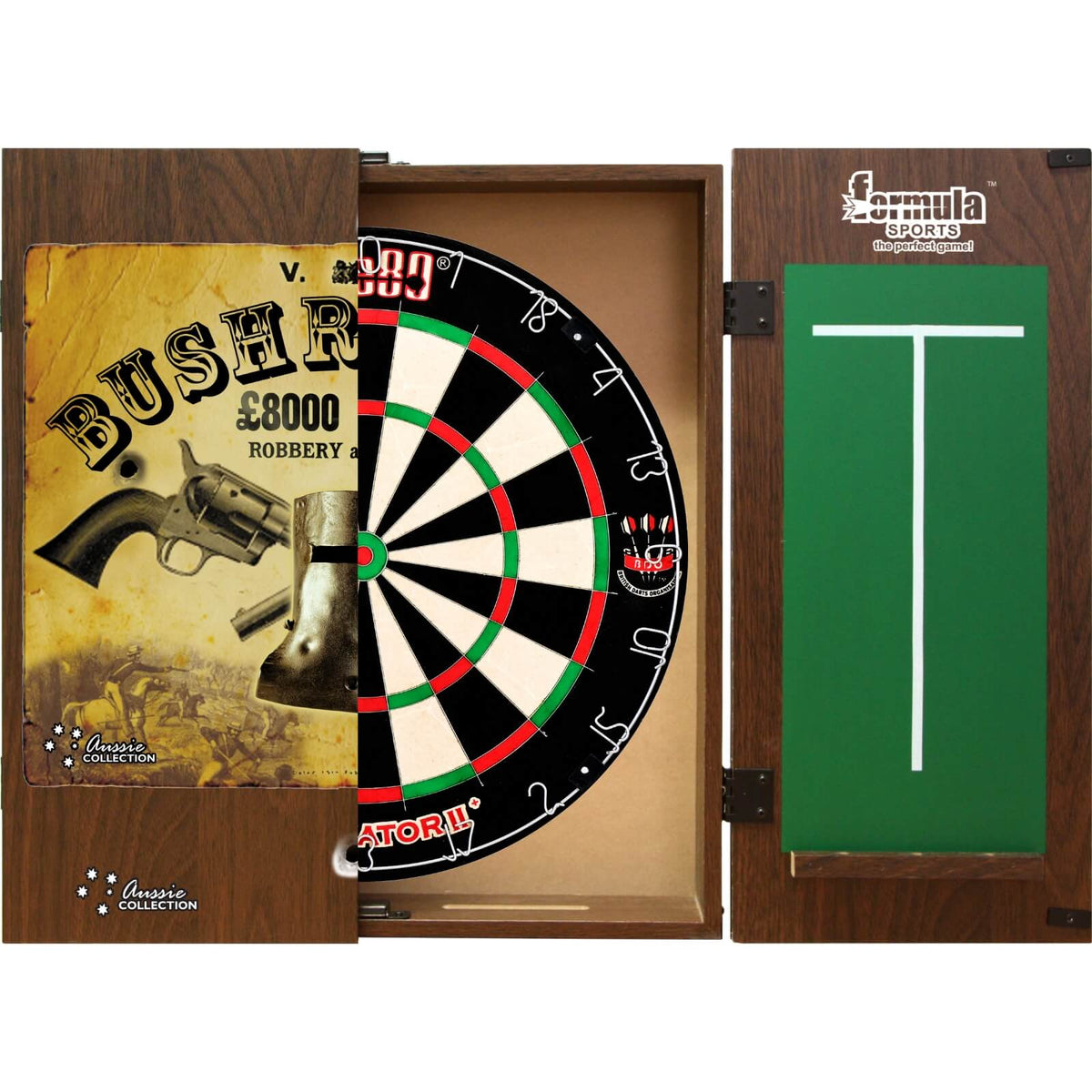 Cabinets &amp; Dartboards - Formula Sports - Bushranger Dartboard Cabinet &amp; Dartboard Bundle - Choose Your Board One80 - Gladiator 2+