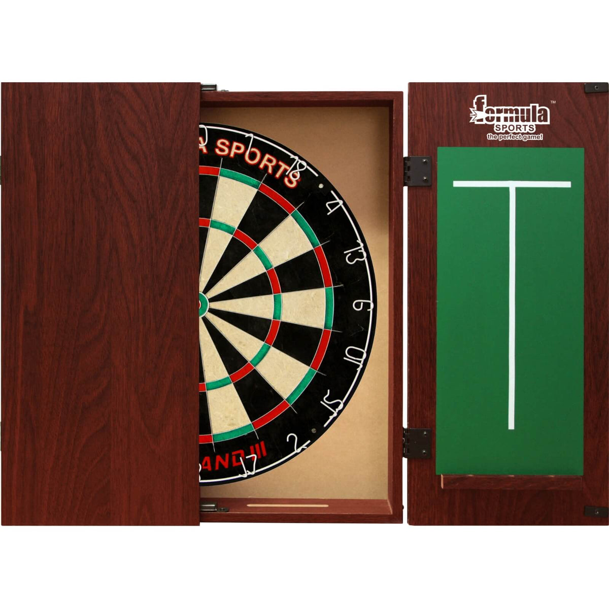 Cabinets &amp; Dartboards - Formula Sports - Mahogany Dartboard Cabinet &amp; Dartboard Bundle - Choose Your Board Formula Sports - Micro Band 3