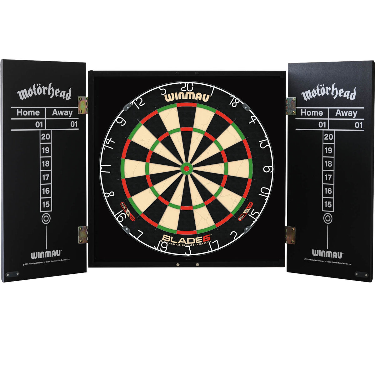 Cabinets &amp; Dartboards - Winmau - Motorhead Ace of Spades Dartboard Cabinet &amp; Dartboard Bundle - Choose Your Board Winmau - Blade 6