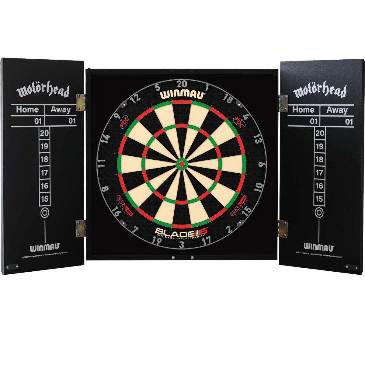 Cabinets &amp; Dartboards - Winmau - Motorhead Ace of Spades Dartboard Cabinet &amp; Dartboard Bundle - Choose Your Board Winmau - Blade 6 Triple Core
