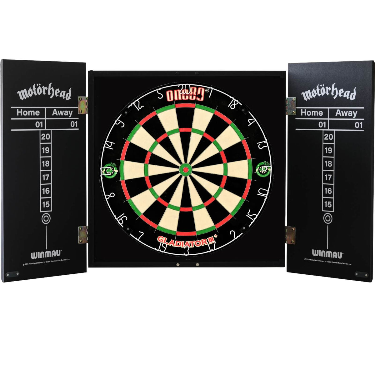 Cabinets &amp; Dartboards - Winmau - Motorhead Ace of Spades Dartboard Cabinet &amp; Dartboard Bundle - Choose Your Board One80 - Gladiator 3+