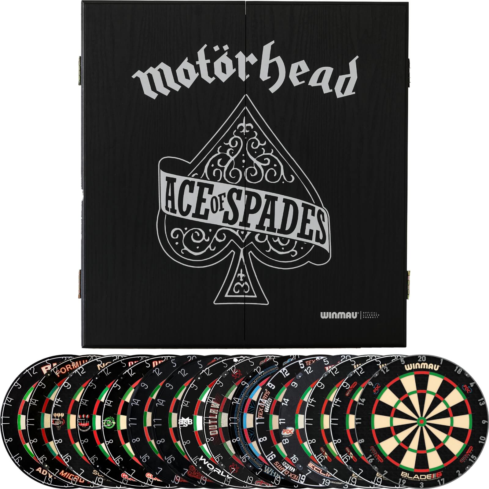 Cabinets & Dartboards - Winmau - Motorhead Ace of Spades Dartboard Cabinet & Dartboard Bundle - Choose Your Board 