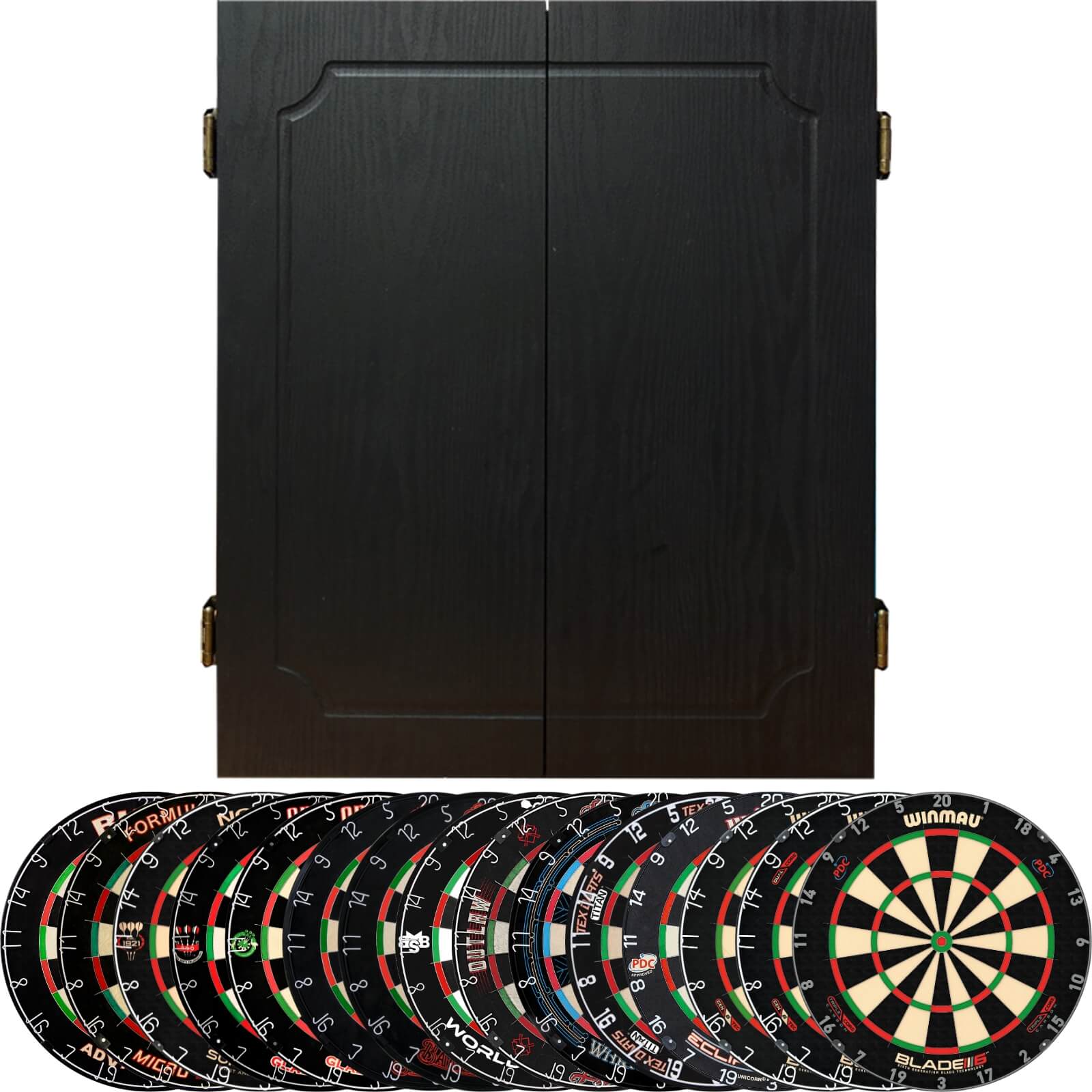 Cabinets & Dartboards - Shot - Quantum Dartboard Cabinet & Dartboard Bundle - Choose Your Board 