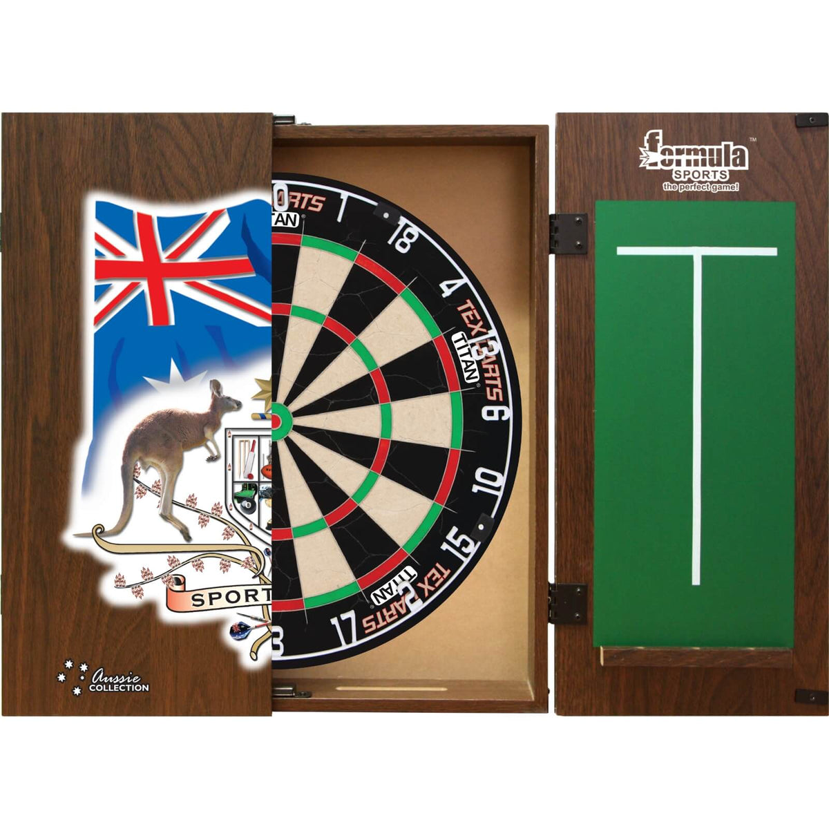 Cabinets &amp; Dartboards - Formula Sports - Sports Bar Dartboard Cabinet &amp; Dartboard Bundle - Choose Your Board Tex Darts - Titan