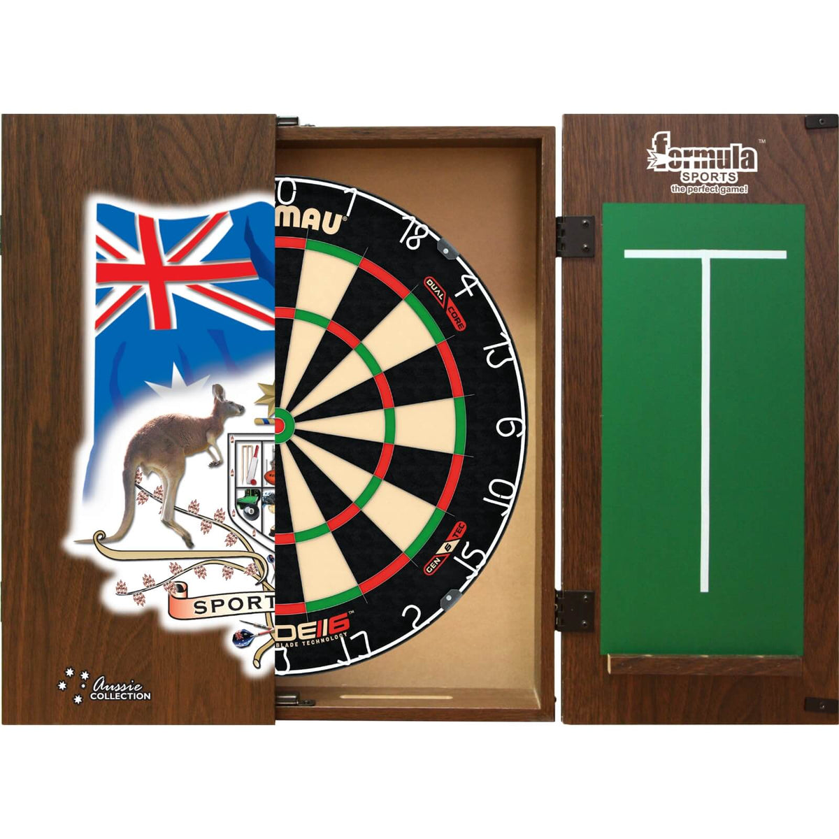 Cabinets &amp; Dartboards - Formula Sports - Sports Bar Dartboard Cabinet &amp; Dartboard Bundle - Choose Your Board Winmau - Blade 6 Dual Core