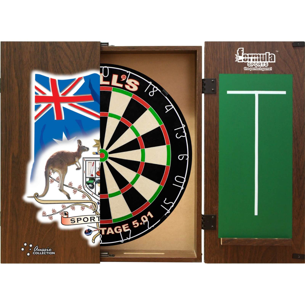 Cabinets &amp; Dartboards - Formula Sports - Sports Bar Dartboard Cabinet &amp; Dartboard Bundle - Choose Your Board Bulls NL - Advantage 501