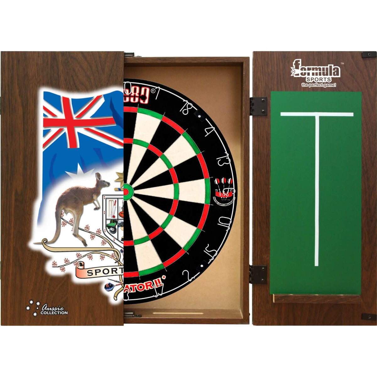 Cabinets &amp; Dartboards - Formula Sports - Sports Bar Dartboard Cabinet &amp; Dartboard Bundle - Choose Your Board One80 - Gladiator 2+