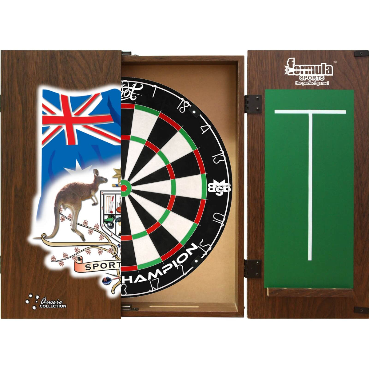 Cabinets &amp; Dartboards - Formula Sports - Sports Bar Dartboard Cabinet &amp; Dartboard Bundle - Choose Your Board Shot - Michael Smith