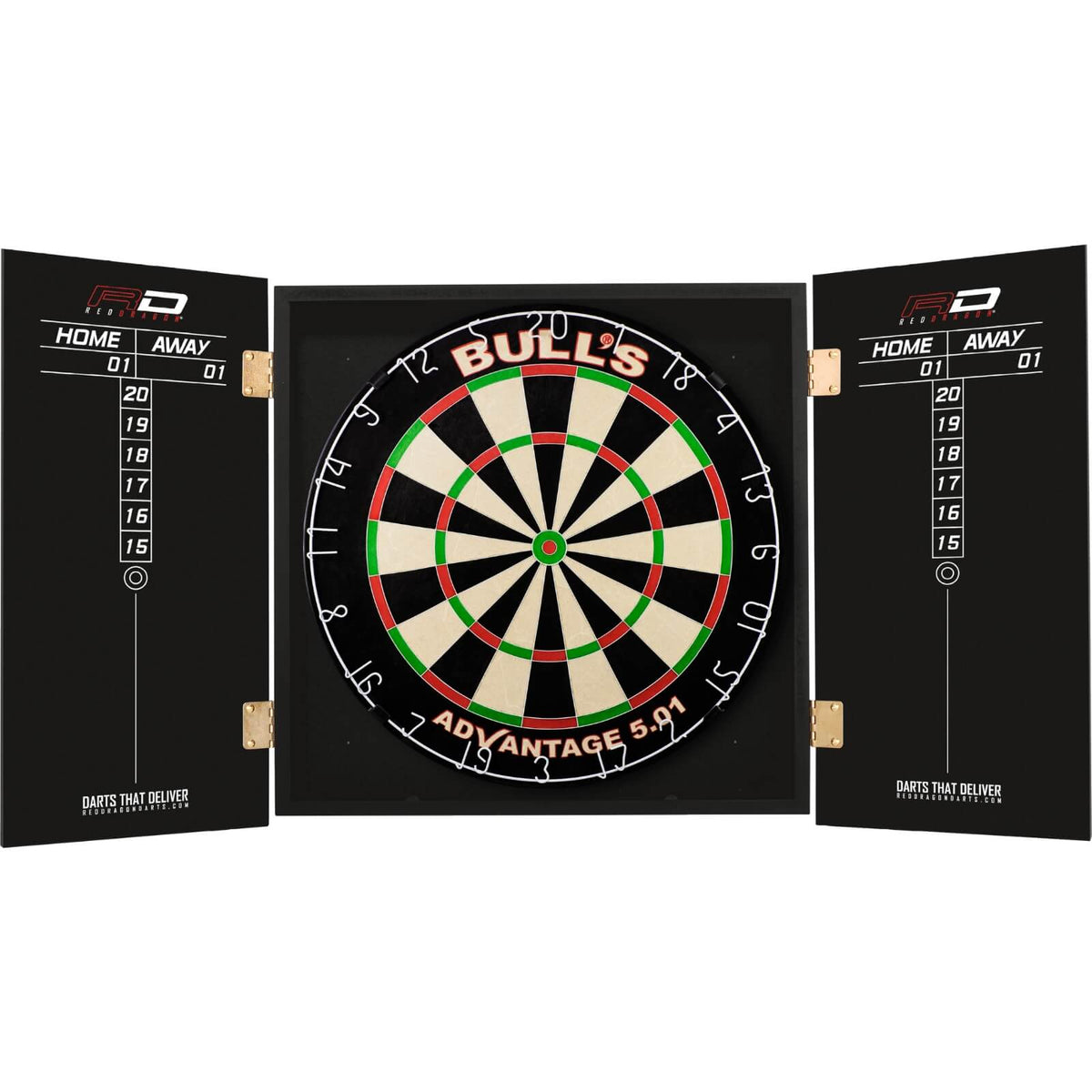 Cabinets &amp; Dartboards - Red Dragon - Gerwyn Price Dartboard Cabinet &amp; Dartboard Bundle - Choose Your Board Bulls NL - Advantage 501