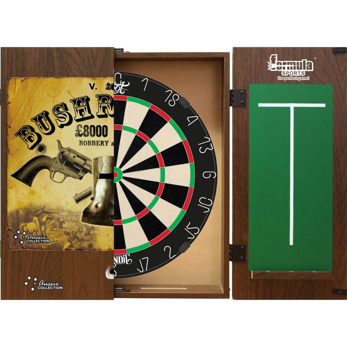 Cabinets &amp; Dartboards - Formula Sports - Bushranger Dartboard Cabinet &amp; Dartboard Bundle - Choose Your Board