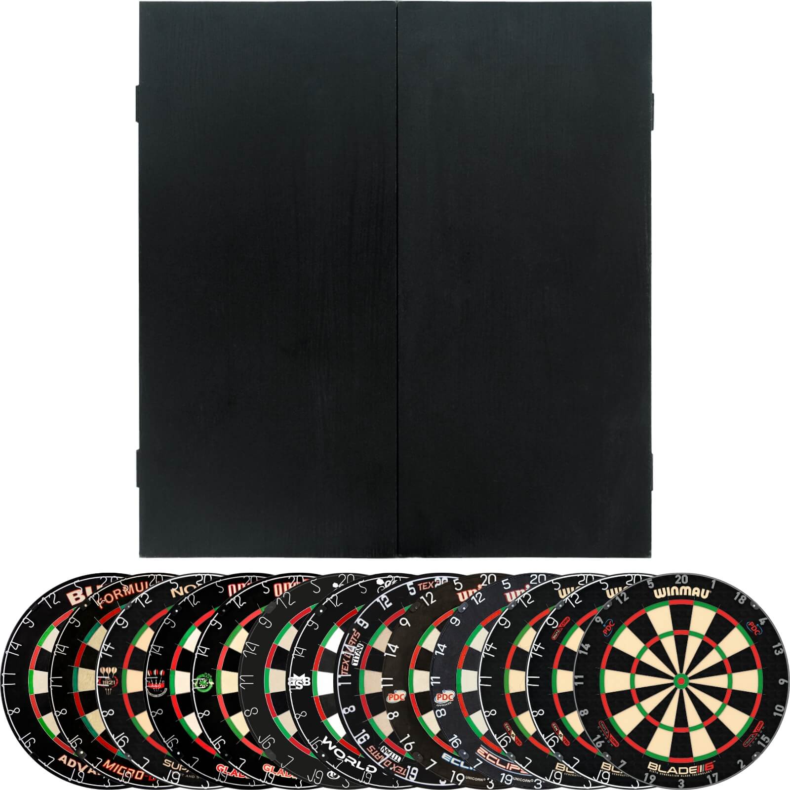 Cabinets & Dartboards - Formula Sports - Black Dartboard Cabinet & Dartboard Bundle - Choose Your Board