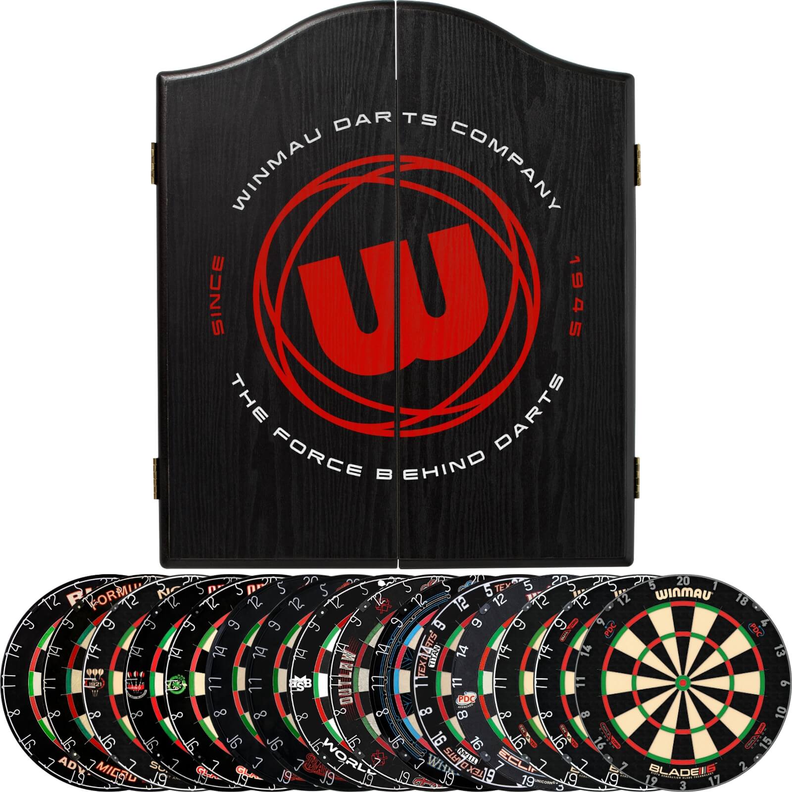 Cabinets & Dartboards - Winmau - Roundel Dartboard Cabinet & Dartboard Bundle - Choose Your Board 