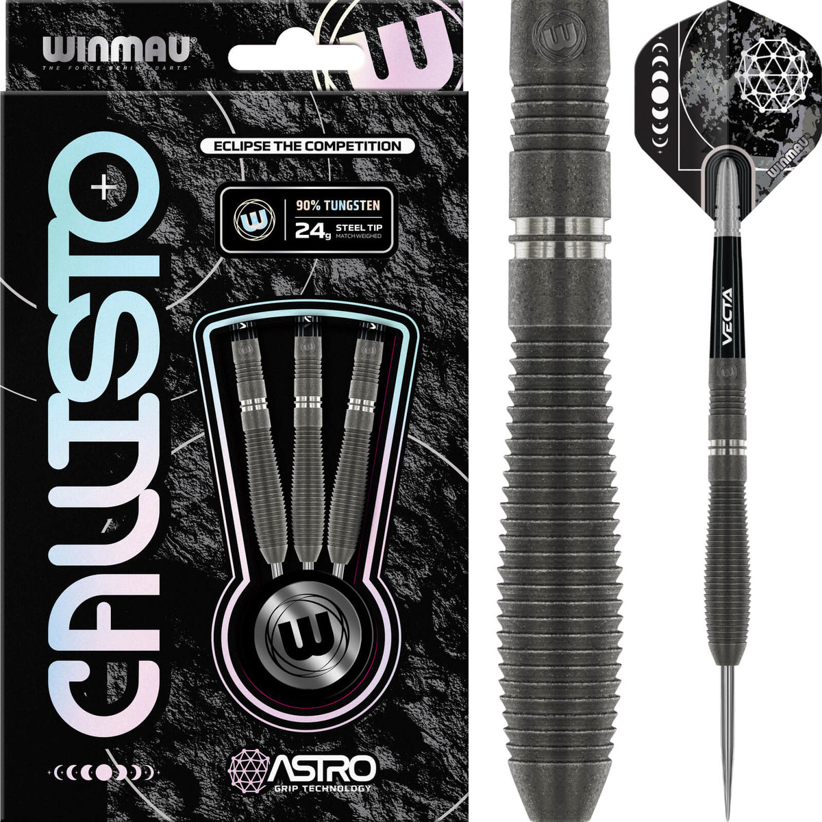 Darts - Winmau - Callisto 2 Darts - Steel Tip - 90% Tungsten - 23g 24g 25g