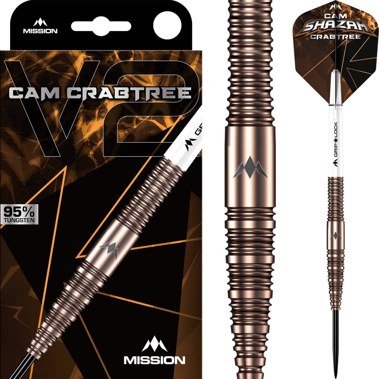 Mission - Cam Crabtree V2 Darts - 95% Tungsten - 22g 24g