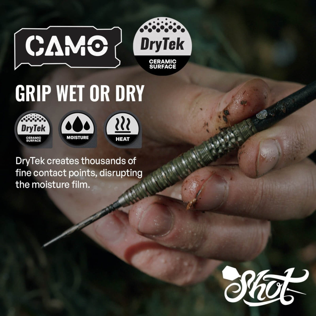 Shot - Camo Longshot Darts - Turbo Point - 95% Tungsten - 23g 24g 25g