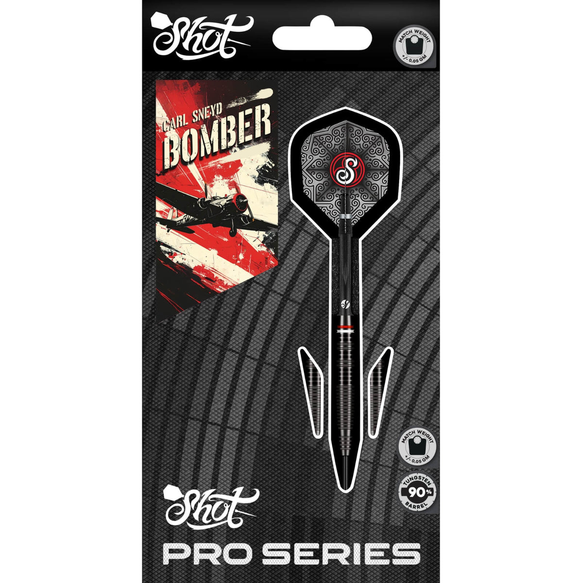 Shot - Carl Sneyd Darts - Steel Tip - 90% Tungsten - 23g