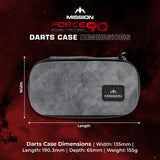 Mission - Force 90 Slim Darts Case - Limited Edition Grey Denim