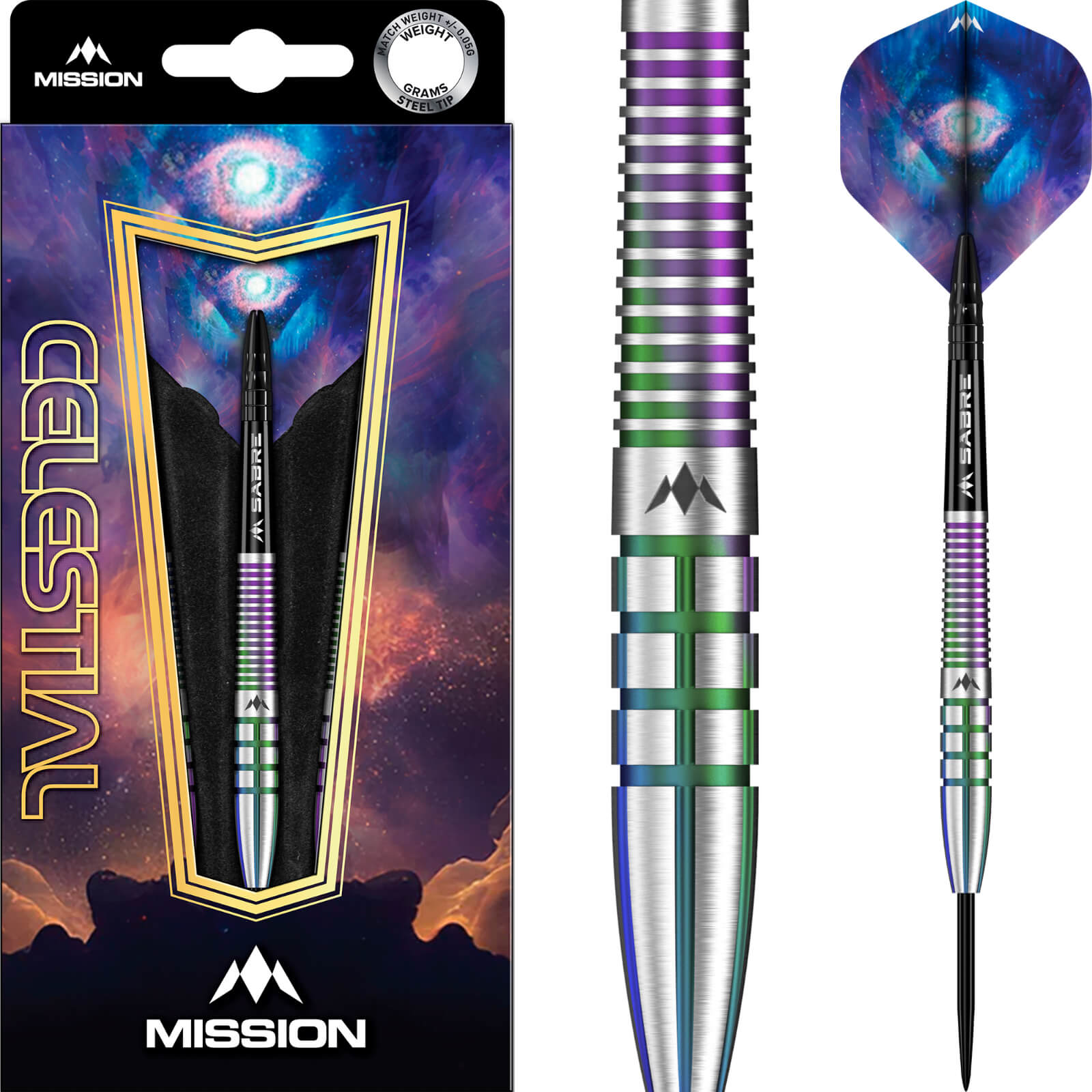 Darts - Mission - Celestial Darts - Steel Tip - 95% Tungsten - 21g 23g 25g 27g