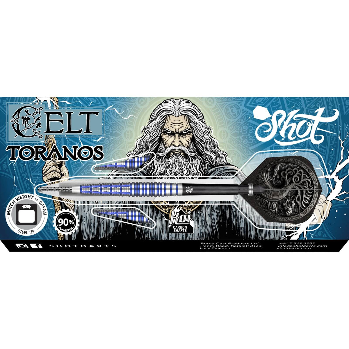 Darts - Shot - Celt Toranos Darts - Steel Tip - 90% Tungsten - 23g 24g 26g 