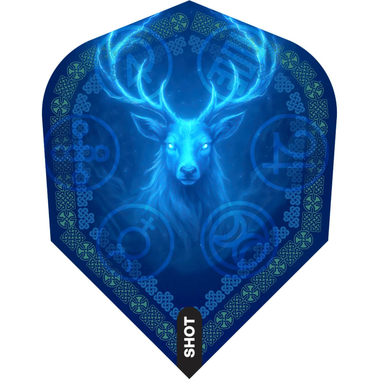 Shot - Celt Merlin & Ohnyalei - Standard Dart Flights - Blue