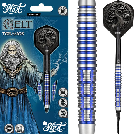 Shot - Celt Toranos Darts - Soft Tip - 90% Tungsten - 18g 20g -