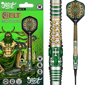 Shot - Celt Cernunnos Darts - Soft Tip - 90% Tungsten - 18g 20g -