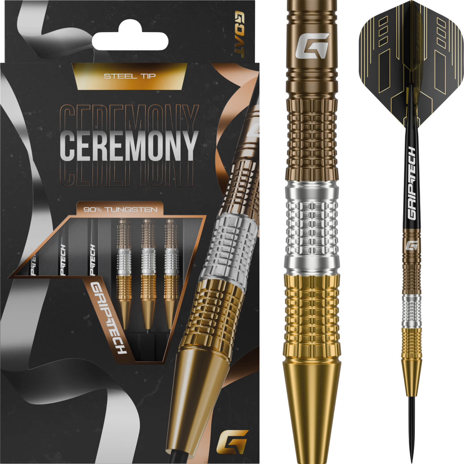 Darts - GOAT - Ceremony Darts - Steel Tip - 90% Tungsten - 22g 24g