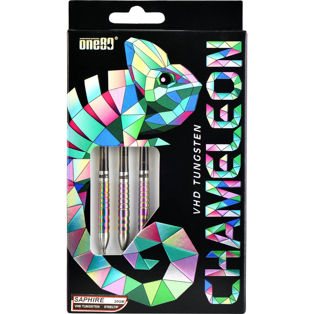 Darts - One80 - Chameleon Saphire Darts - Steel Tip - 90% Tungsten - 20g 22g 24g 