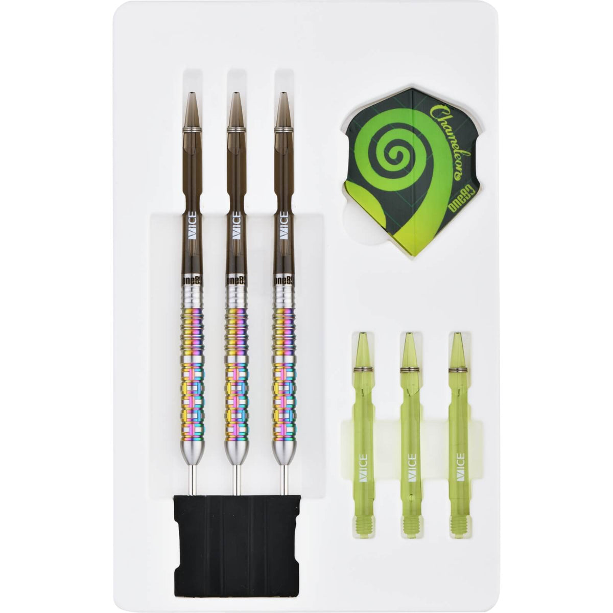 Darts - One80 - Chameleon Zircon Darts - Steel Tip - 90% Tungsten - 22g 24g 