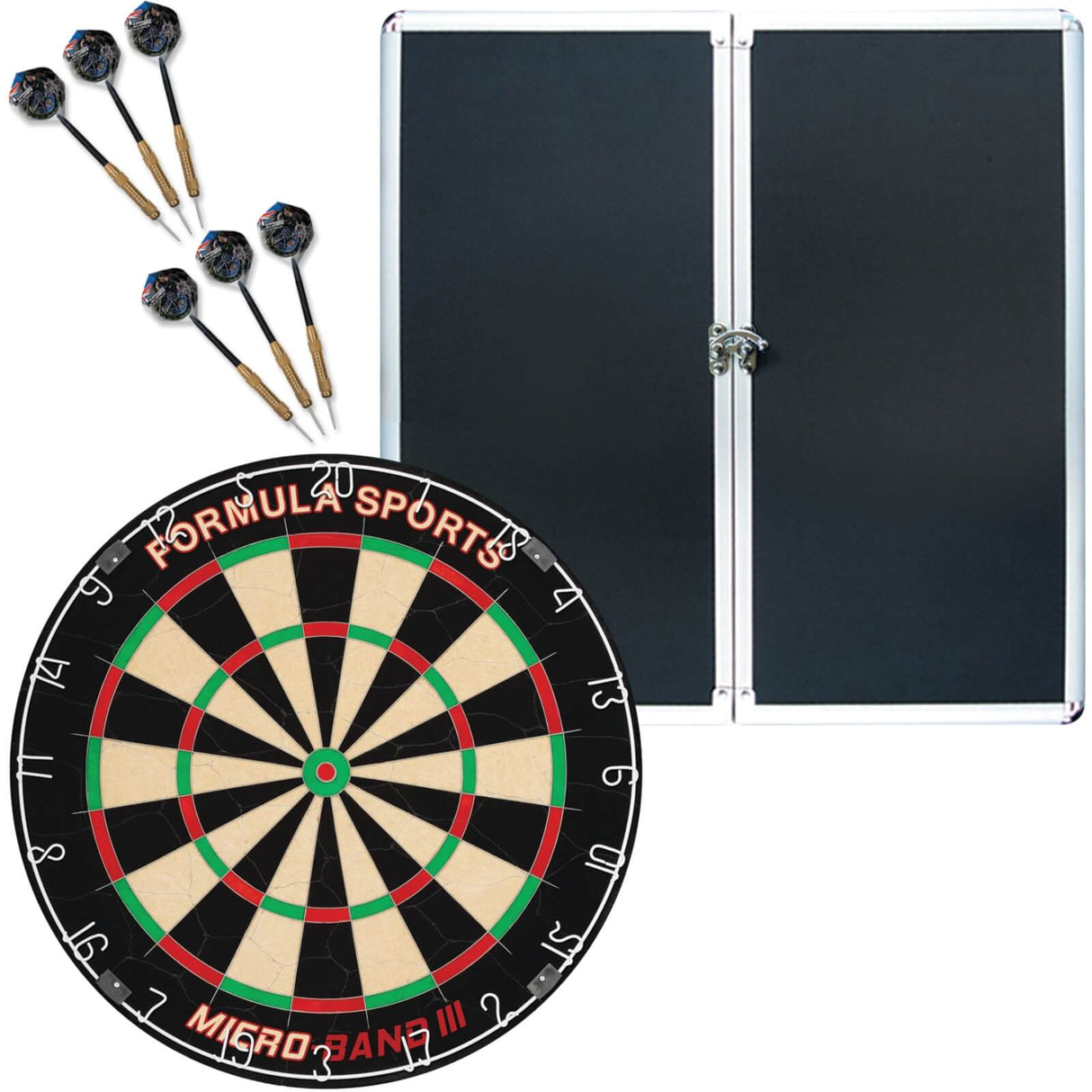 Formula Sports - Championship Dartboard & Cabinet Set -