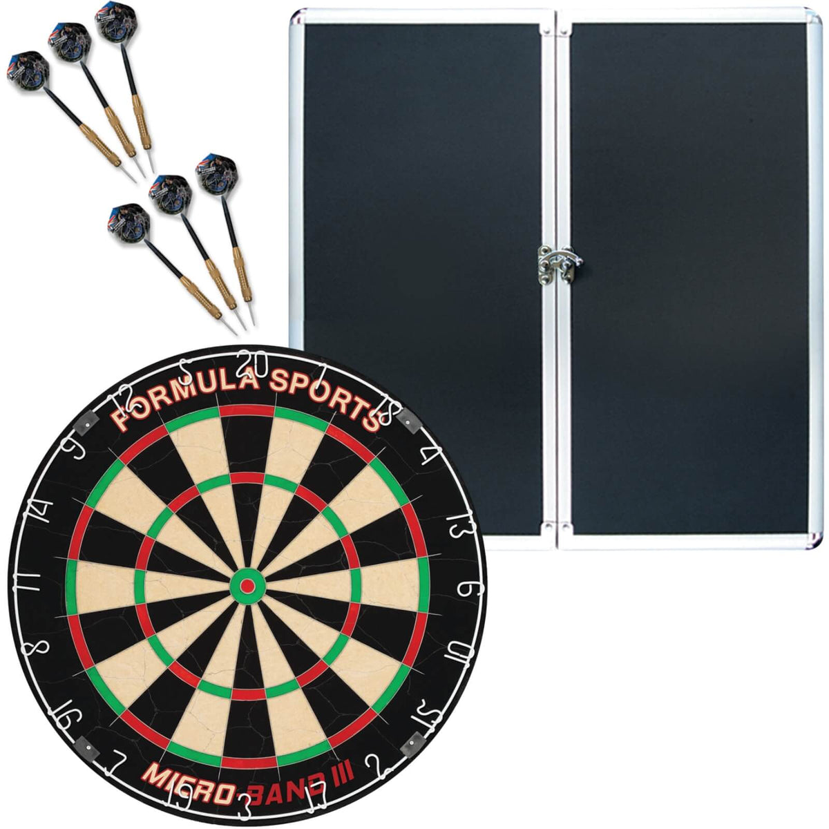 Dartboards - Formula Sports - Championship Dartboard &amp; Cabinet Set 