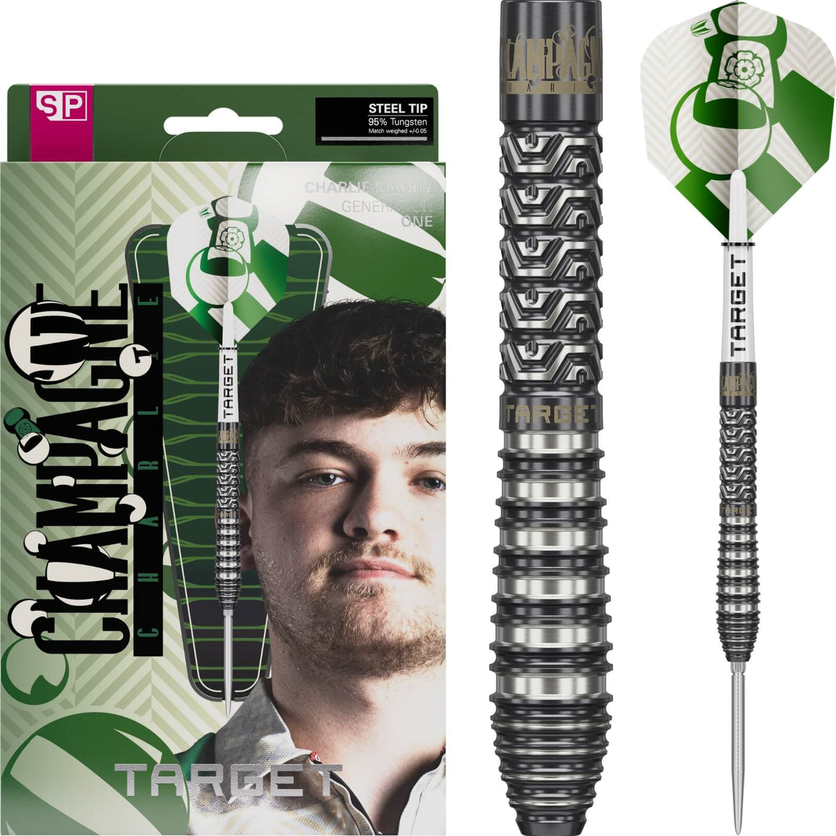 Target - Charlie Manby Darts - Swiss Point - 95% Tungsten - 22g 23g 25g