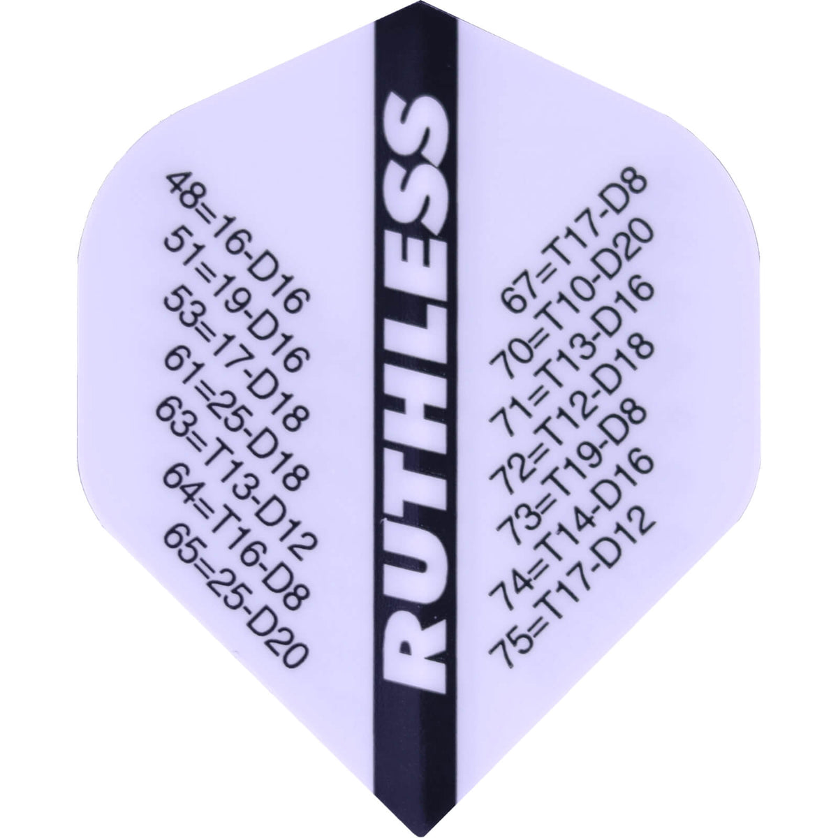 Dart Flights - Ruthless - Checkout - Big Wing Dart Flights White