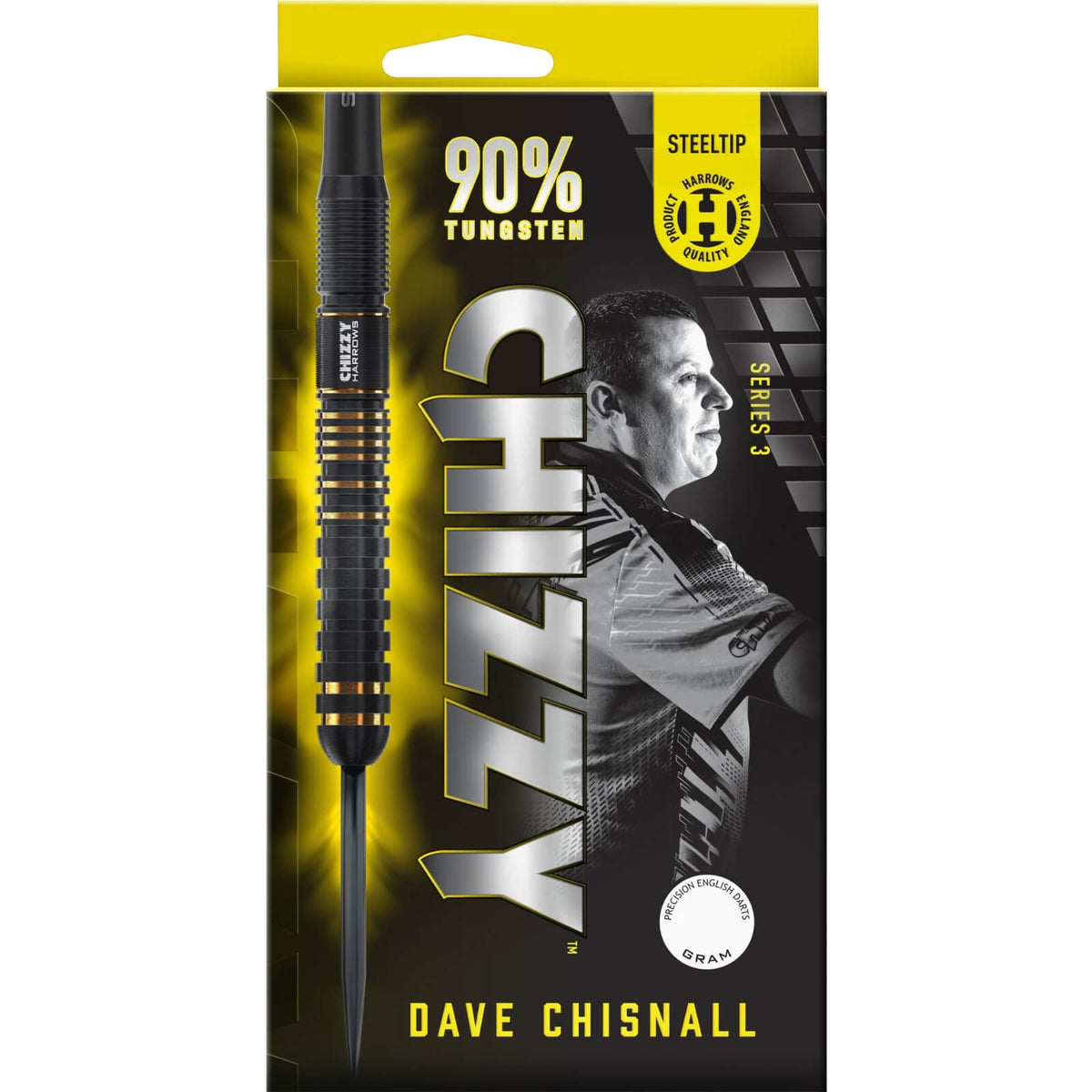 Darts - Harrows - Dave Chisnall Series 3 Darts - Steel Tip - 90% Tungsten - 21g 22g 23g 24g 25g 26g
