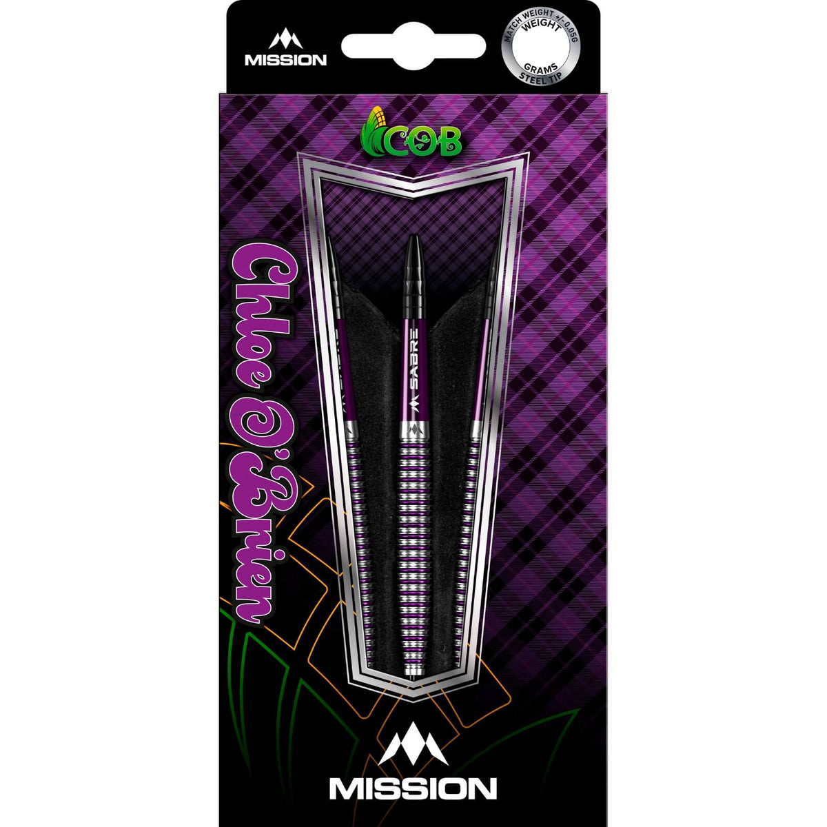 Darts - Mission - Chloe O&#39;Brien Darts - Steel Tip - 95% Tungsten - 23g 25g 